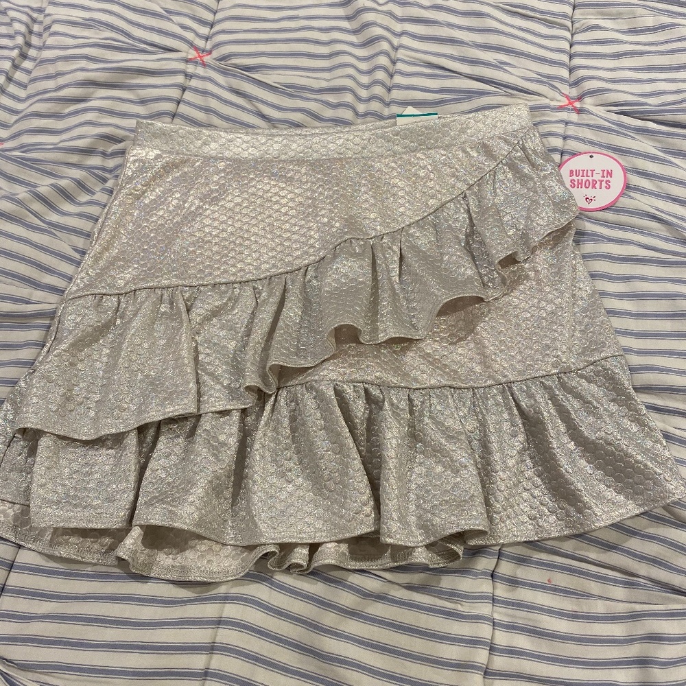 NWT Justice Mermaid Skort Size 10 / Silver multi